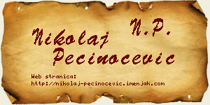 Nikolaj Pečinoćević vizit kartica